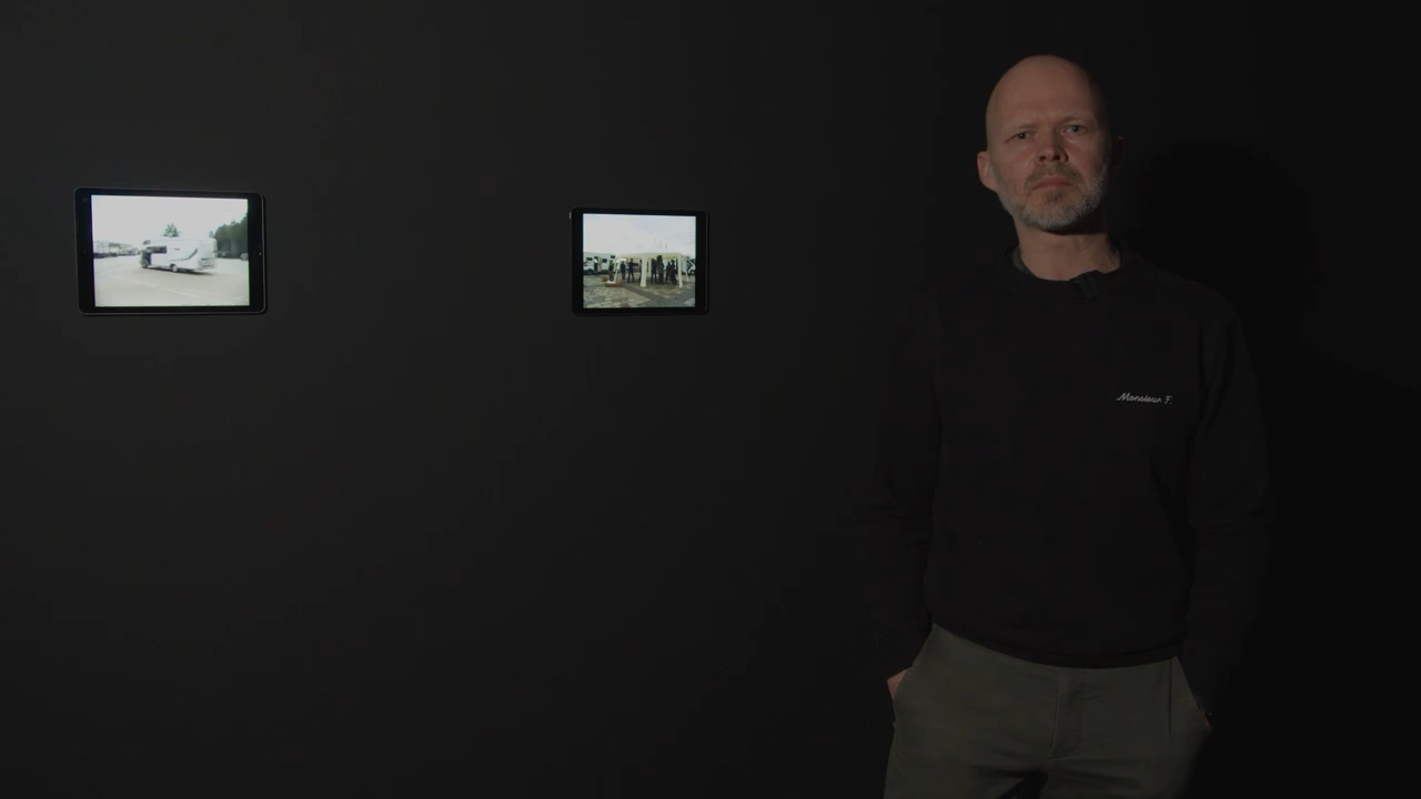 Video still from the teaser of the exhibition Timestamps at the Lithuanian National Gallery